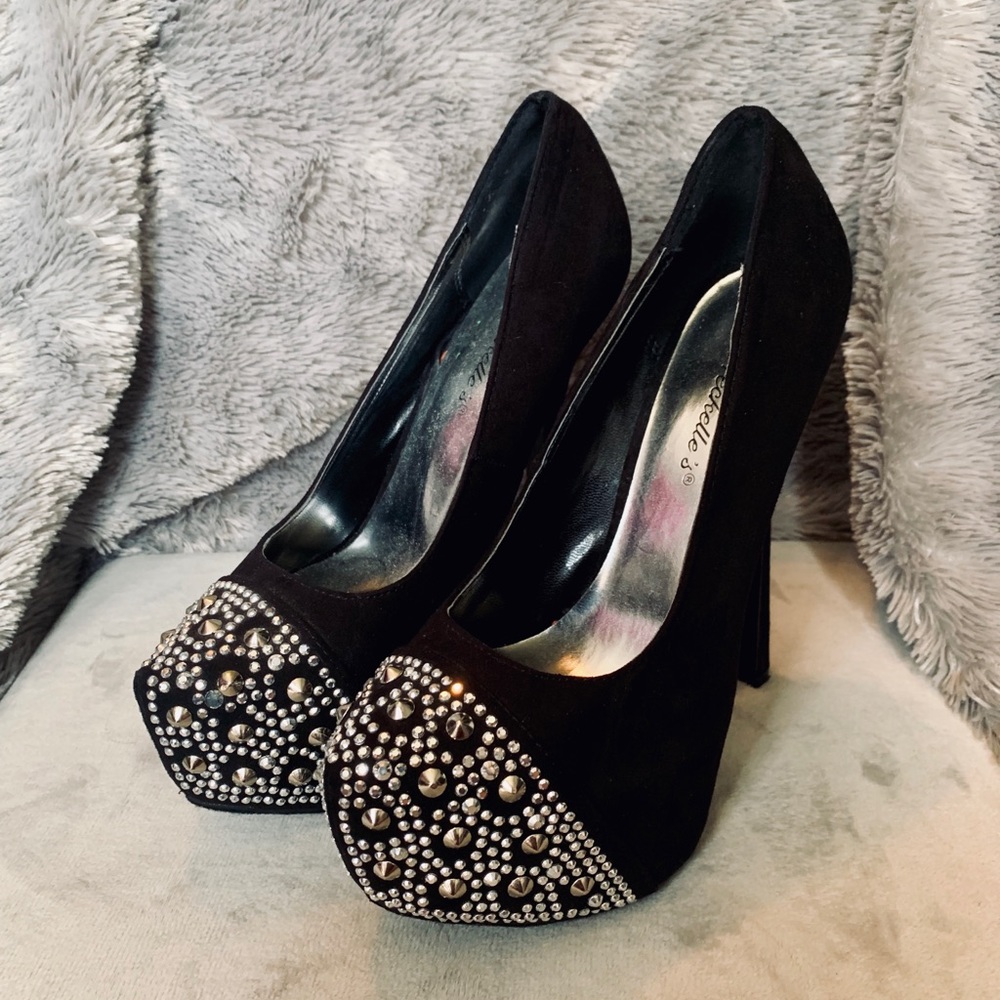 Black Studded Heels